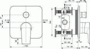 Ideal Standard Tesi Bateria wannowo-prysznicowa podtynkowa chrom A6586AA