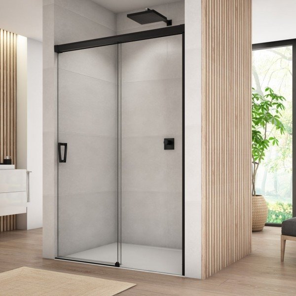 Ronal Sanswiss Cadura drzwi prysznicowe 130 cm prawe czarny mat CAS2D1300607