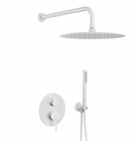 KFA MOZA WHITE podtynkowy zestaw prysznicowy z baterią 3 funkcyjną 503950144