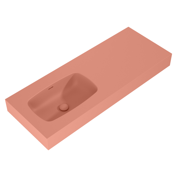 Elita UMYWALKA DIMPLE 120 LEWA (60+60) ścienna MARMUR TERRA PINK MATT 168875 / RE041201026600