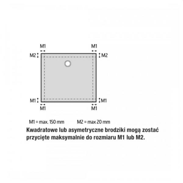 Ronal Air brodzik prostokątny 100x80 cm konglomeratowy len W37A10008015
