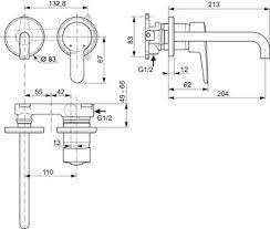 Ideal Standard Connect Blue Bateria umywalkowa ścienna podtynkowa chrom A5933AA