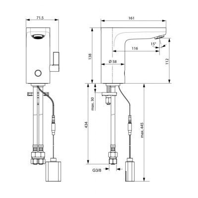 Ideal Standard Ceraplus bateria umywalkowa elektroniczna A6145AA