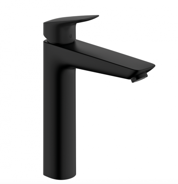 Hansgrohe Logis Jednouchwytowa bateria umywalkowa 190 bez kompletu odpływowego czarny mat 71091670