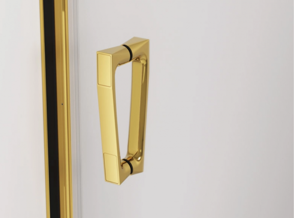Ronal Sanswiss wejście narożne rozsuwane dwuczęściowe lewe 80x200 cm, szkło przezroczyste, profile GOLD LINE złoty CAE2G0801207