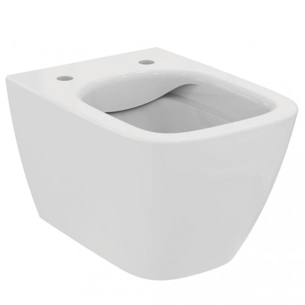 Ideal Standard I.LIFE S toaleta wisząca RimLS + L.35.5 H.33.5 P.48 cm, bez deski i bez rantu, z ukrytymi mocowaniami, kolor biały z połyskiem T459201