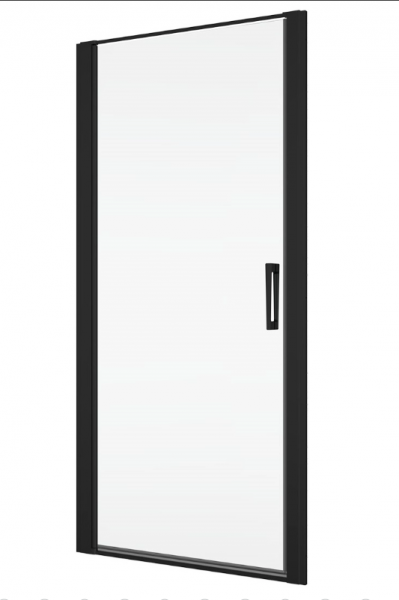 Ronal drzwi wahadłowe jednoczęściowe 90x200 cm, szkło przezroczyste, profile BLACK LINE czarny mat D22T10900607