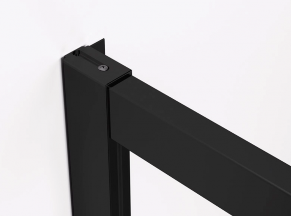 Ronal Top-Line S Black Drzwi prysznicowe przesuwne 80x200 cm lewe profile czarny mat szkło Durlux 200 Aquaperle TLSG0800622