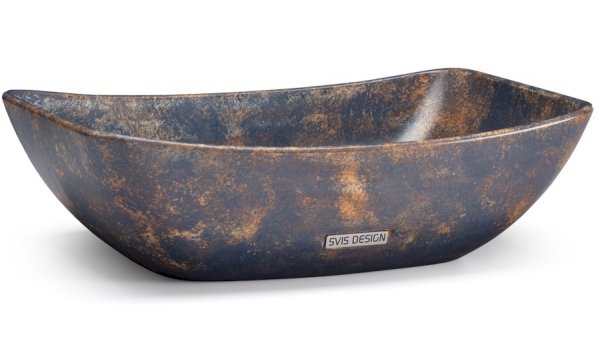  S.V.I.S. Design UMYWALKA 50 CM VIRGO BASIC - GRANITE, NIEBIESKO-SZARY I OCHRA, LAKIER PÓŁMATOWY
