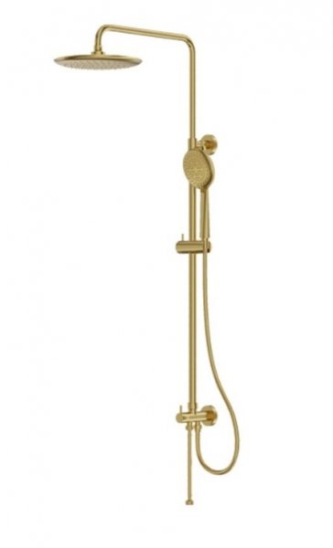 Lavita Zestaw prysznicowy z deszczownicą bez baterii Orion Brushed Gold 5900378346173
