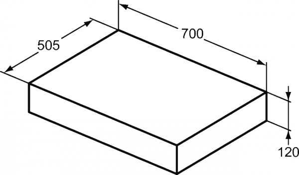 Ideal Standard Adapto Konsola 70 cm jasnobrązowe drewno U8406FF