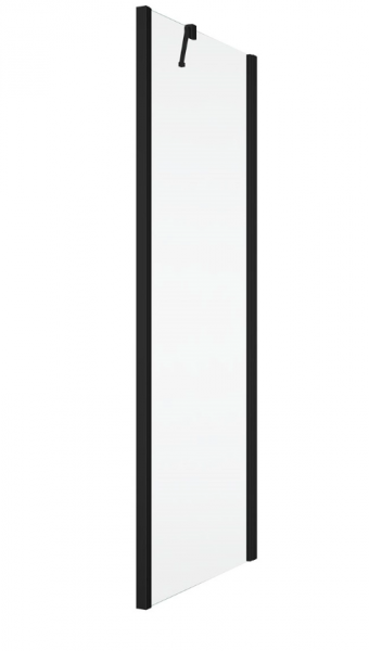 Ronal cianka boczna 90x200 cm, szkło przezroczyste, profile BLACK LINE czarny mat SOLT209000607