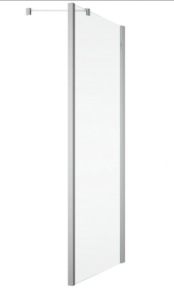 Ronal ścianka boczna na wymiar 30-120x0-198,4 cm, szkło przezroczyste, profile srebrny połysk SOLT3SM15007