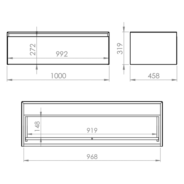Elita KOMODA SPLIT SLIM 100 1S STONE MATT Z BLATEM PDW 168939 / RE081004057040