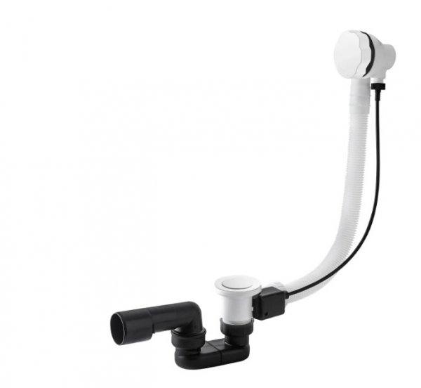 Vedo Classic I Przelew wannowy z korkiem automatycznym 70cm biały mat 242A/70/BI