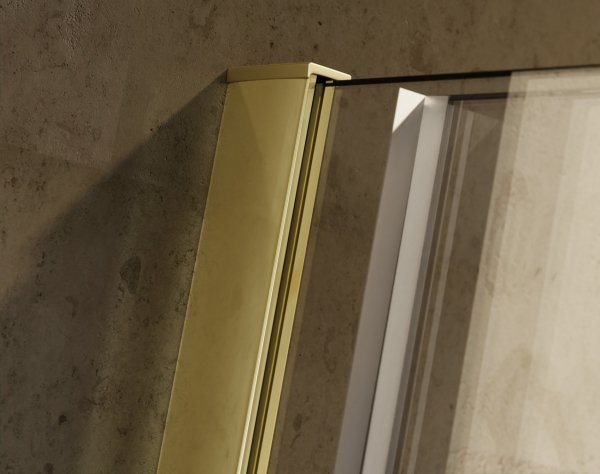 Besco Vayo Gold Kabina Walk in 90x200 cm Złota VYG90200C