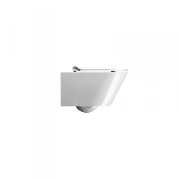 GSI Kube X Toaleta WC 55x36 cm bez kołnierza biały połysk z deską wolnoopadającą i mocowaniem 941511+MS86CSN11+FISR5