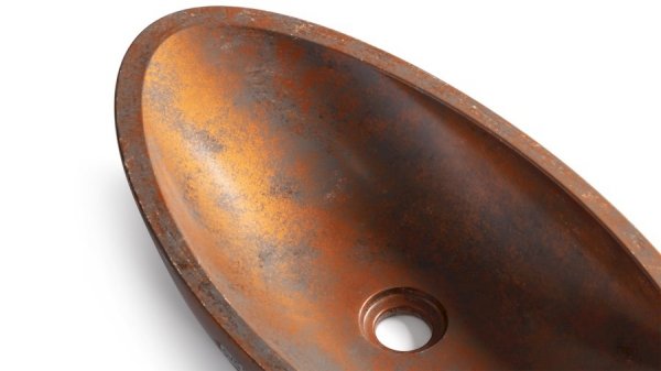  S.V.I.S.Design UMYWALKA 60 CM ORION BASIC - SMOKED METAL, SZARY I MIEDZIANY, LAKIER PÓŁMATOWY