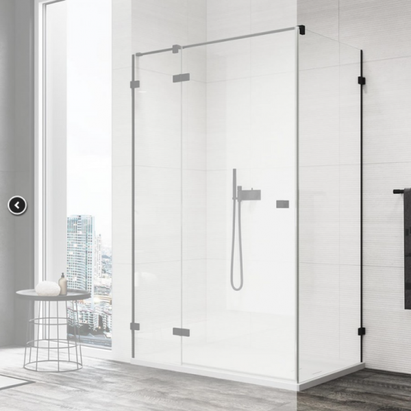 Ronal Sanswiss Annea ścianka prysznicowa 100 cm boczna do drzwi czarny mat ANTW110000607