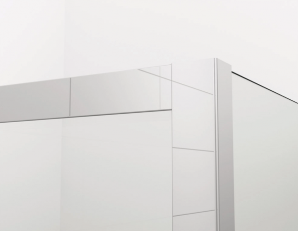 Ronal Sanswiss ścianka boczna 90° lub w linii 30-100x0-200 cm, szkło Durlux 200, profile chrom PURDT2SM21022