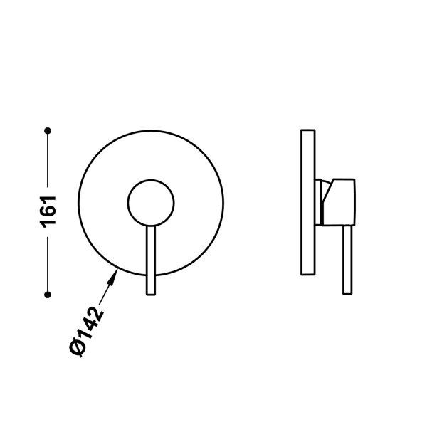 Tres STUDY Elementy zewnętrzne do 1-drożnego Rapid-box 26227810CA