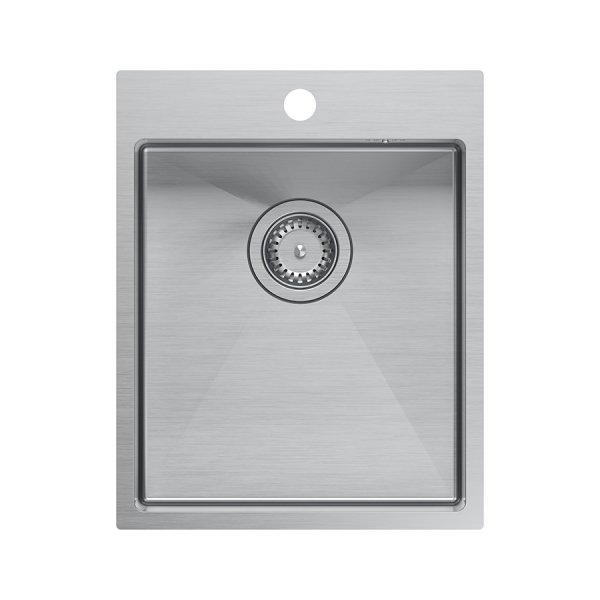 Quadron RUSSEL 90 SteelQ zlewozmywak R10 stal szlachetna z syfonem stal szlachetna 1-komorowy b/o HB4050BS