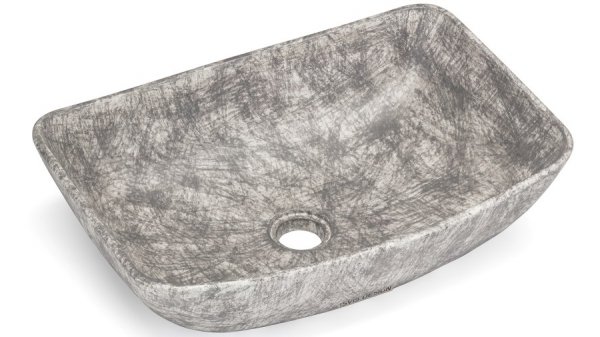 S.V.I.S. Design UMYWALKA 50 CM VIRGO BASIC - STONE, SZARY, LAKIER MATOWY