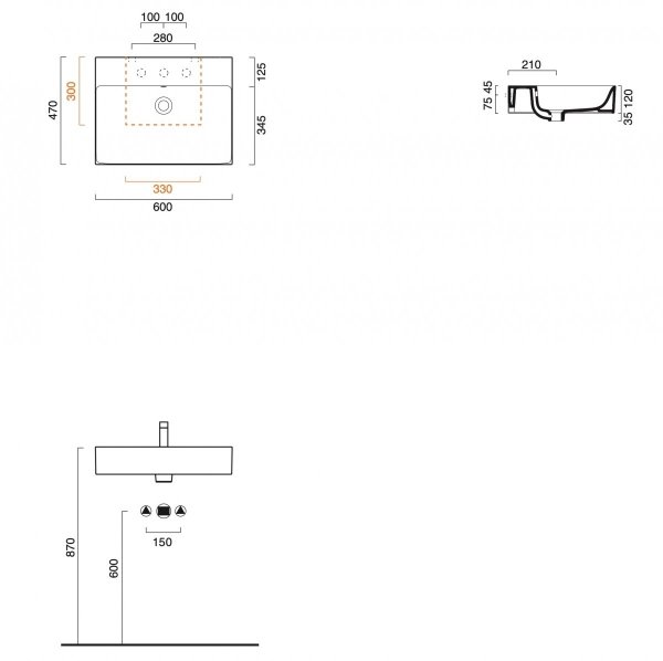 Catalano PREMIUM 60x47 umywalka b/o 160VPN00/0220600001