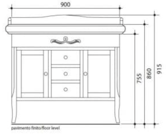 KERASAN RETRO SZAFKA DREWNIANA 100 cm BORDEAUX 734753