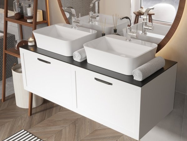 Besco Assos S-Line umywalka nablatowa z otworem pod baterię UMOAPNB