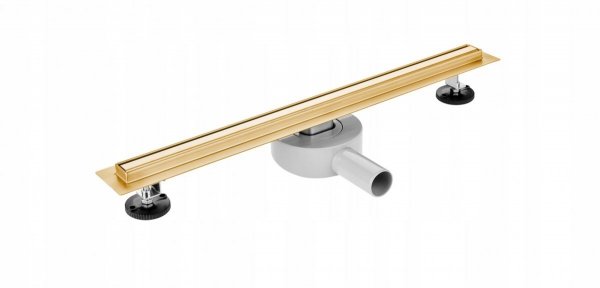 VCX odpływ ścienny SLIM  80cm złoto szczotkowane LSLG800