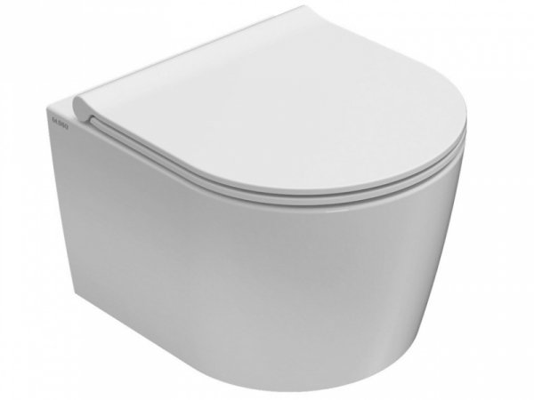 Globo Forty3 Toaleta WC podwieszana 43x36 cm bez kołnierza FOS06.BI z deską wolnoopadającą FOR22.BI