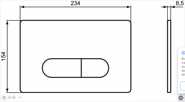 Ideal Standard ProSys Przycisk spłukujący, chrom R0116AA