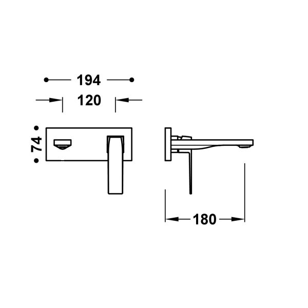 Tres SLIM ELEMENT NAŚCIENNY DO PODTYNKOWEGO KORPUSU BATERII UMYWALKOWEJ-20230031OM