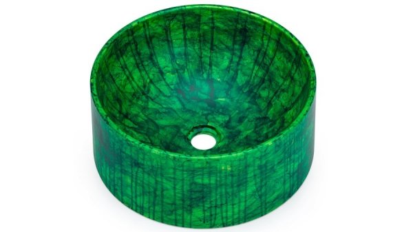 S.V.I.S. Design UMYWALKA 40 CM COLUMBA BASIC - HURRICANE ZIELONY, LAKIER MATOWY