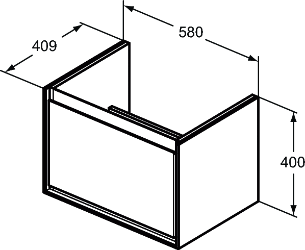 Ideal Standard Connect Air Szafka pod umywalkę Cube 58 cm jasnobrązowe drewno E0847UK