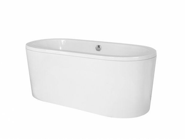 Besco Victoria wanna 160 pod zabudowę + syfon chrom z napełnieniem przez przelew WKV160WZN