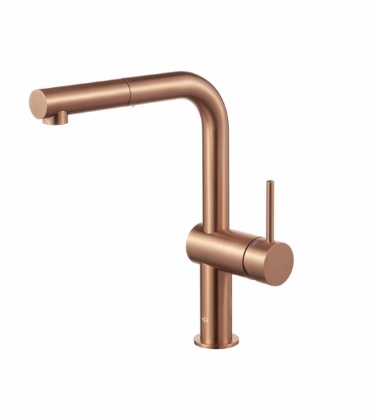 KFA DUERO EDGE BRUSHED ROSE GOLD bateria kuchenna z wyciąganą wylewką 662351034