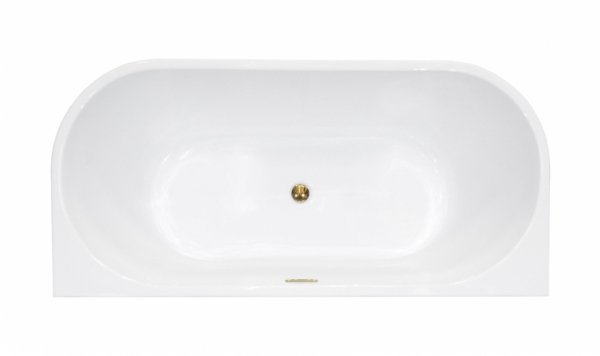 Besco Vica New wanna wolnostojąca 160 + klik-klak czarny z przelewem slim WAS160VNCZ