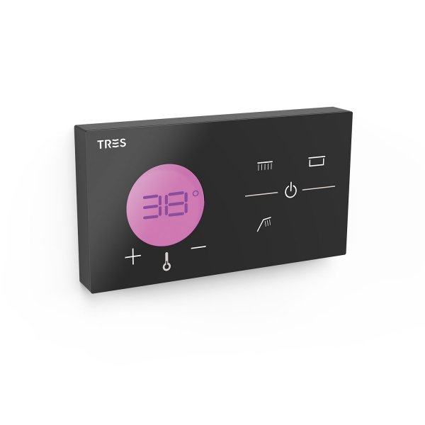 Tres SHOWER TECHNOLOGY ELEKTRONICZNY STEROWNIK TERMOSTATYCZNY PODTYNKOWY 3-DROŻNY SHOWER TECHNOLOGY BLUE EDITION-49288399