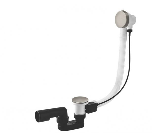 Vedo Minimalista I Przelew wannowy z korkiem automatycznym 100cm nikiel szczotkowany  246M/100/SN