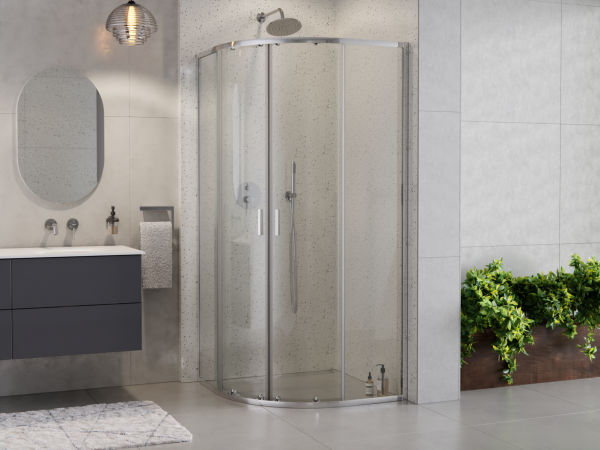 Besco Zarya Chrom kabina półokrągła 90cm ZP90190C