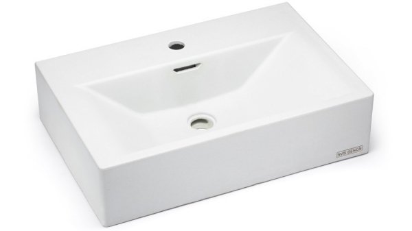 S.V.I.S. Design UMYWALKA 60 CM PYXIS BASIC Z PRZELEWEM, Z OTWOREM NA BATERIĘ - NATURALNY, BEZ DEKORU, LAKIER MATOWY