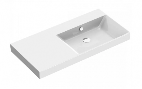 Catalano ZERO 100x50 R umywalka prawa komora b/o biały połysk z kompletem mocowań 110DZEUP00/0121030001