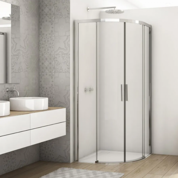 Ronal Sanswiss Divera kabina prysznicowa półokrągła 80 cm srebrny połysk D22SRB550805007