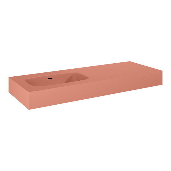Elita UMYWALKA DIMPLE 120 LEWA (60+60) ścienna MARMUR TERRA PINK MATT 168875 / RE041201026600