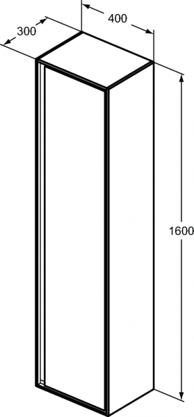 Ideal Standard Connect Air Szafka wysoka biały lakier/jasnoszary mat E0832KN