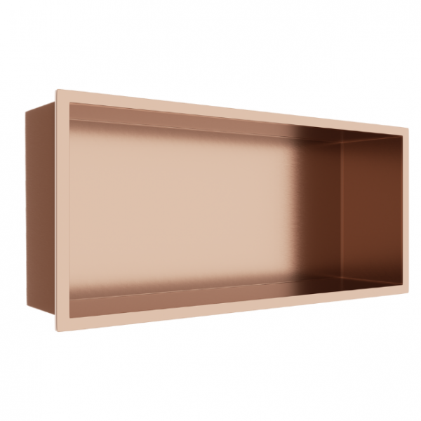 Balneo WALL-BOX Copper Gold Półka wnękowa ze stali nierdzewnej miedziana 45x20x10 cm B0101040310-2