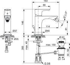 Ideal Standard Connect Air Jednouchwytowa bateria bidetowa z korkiem chrom A7030AA