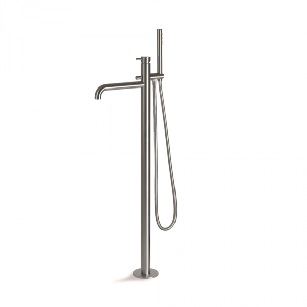 Vema Tiber Steel bateria wannowa wolnostojąca z boxem montażowym inox V17195
